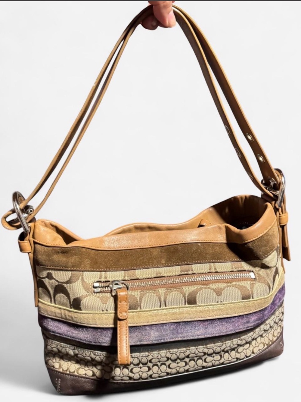 Coach Patchwork Hobo Convertible Bag - Picture 3 of 11